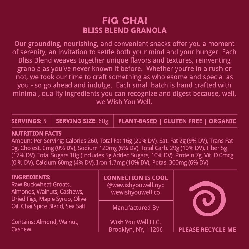 FIG CHAI BLISS BLEND GRANOLA